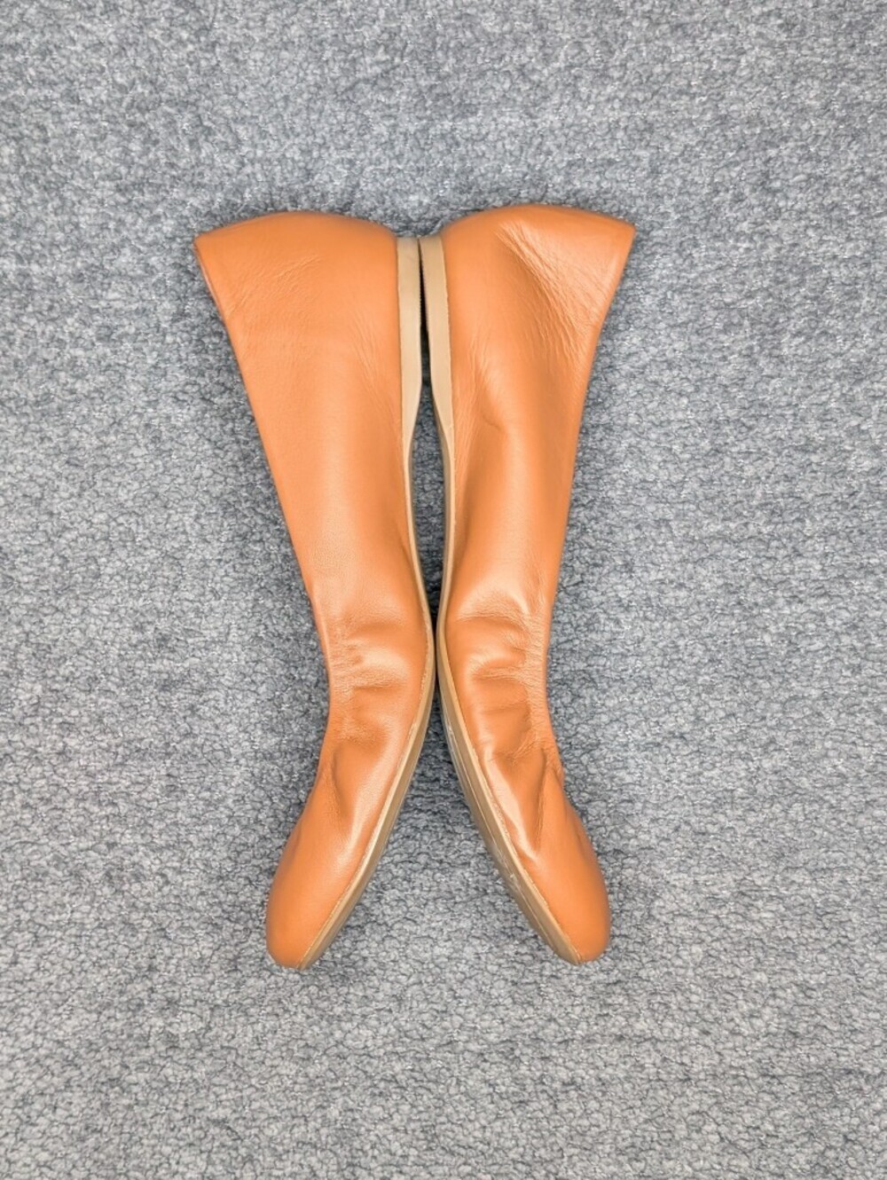 J. Crew Cece Ballet Flat Leather Burnt Sienna Women's 10 - Picture 8 of 12